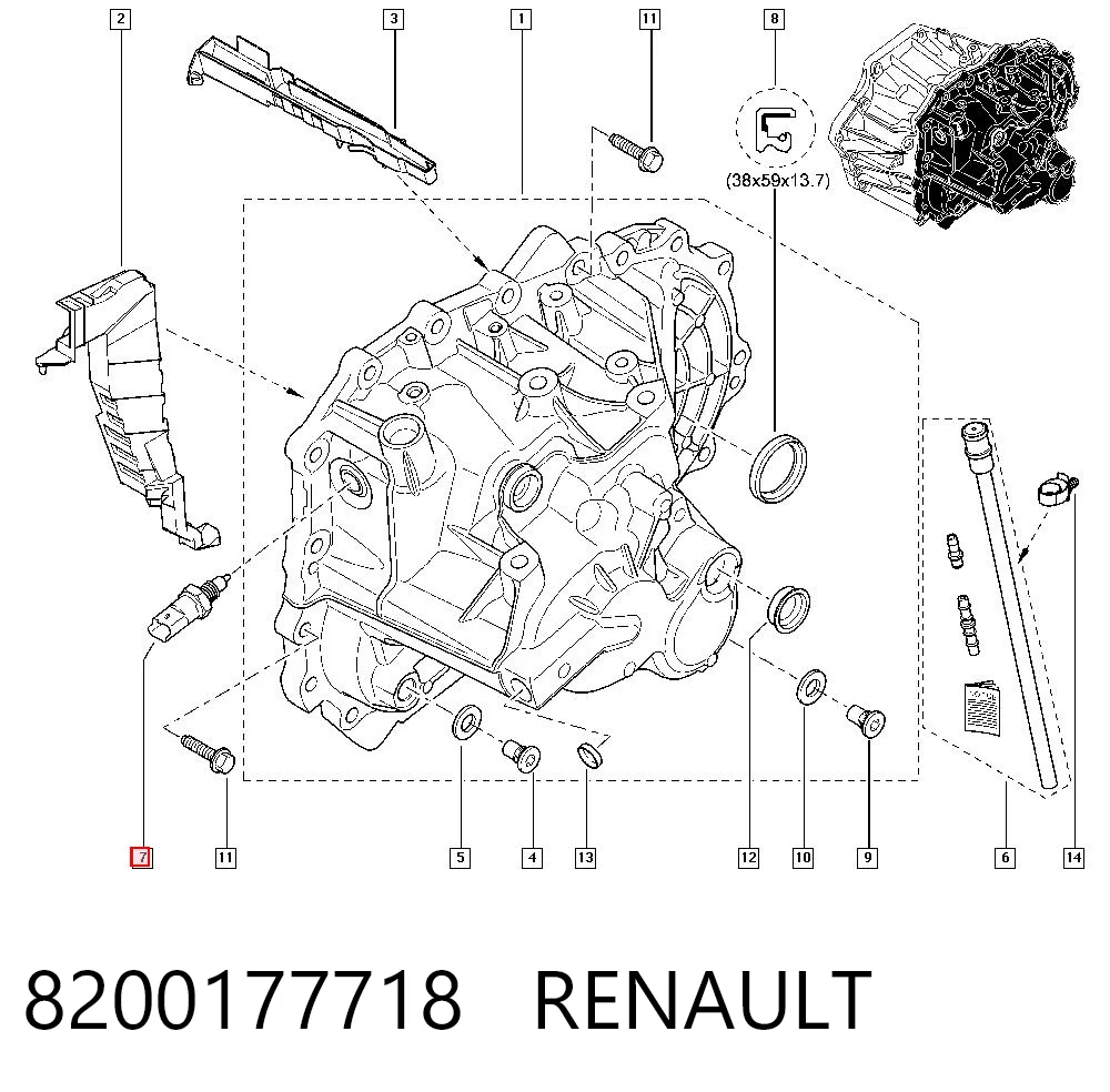 8200177718 Renault (RVI) Czujnik włączania światła cofania