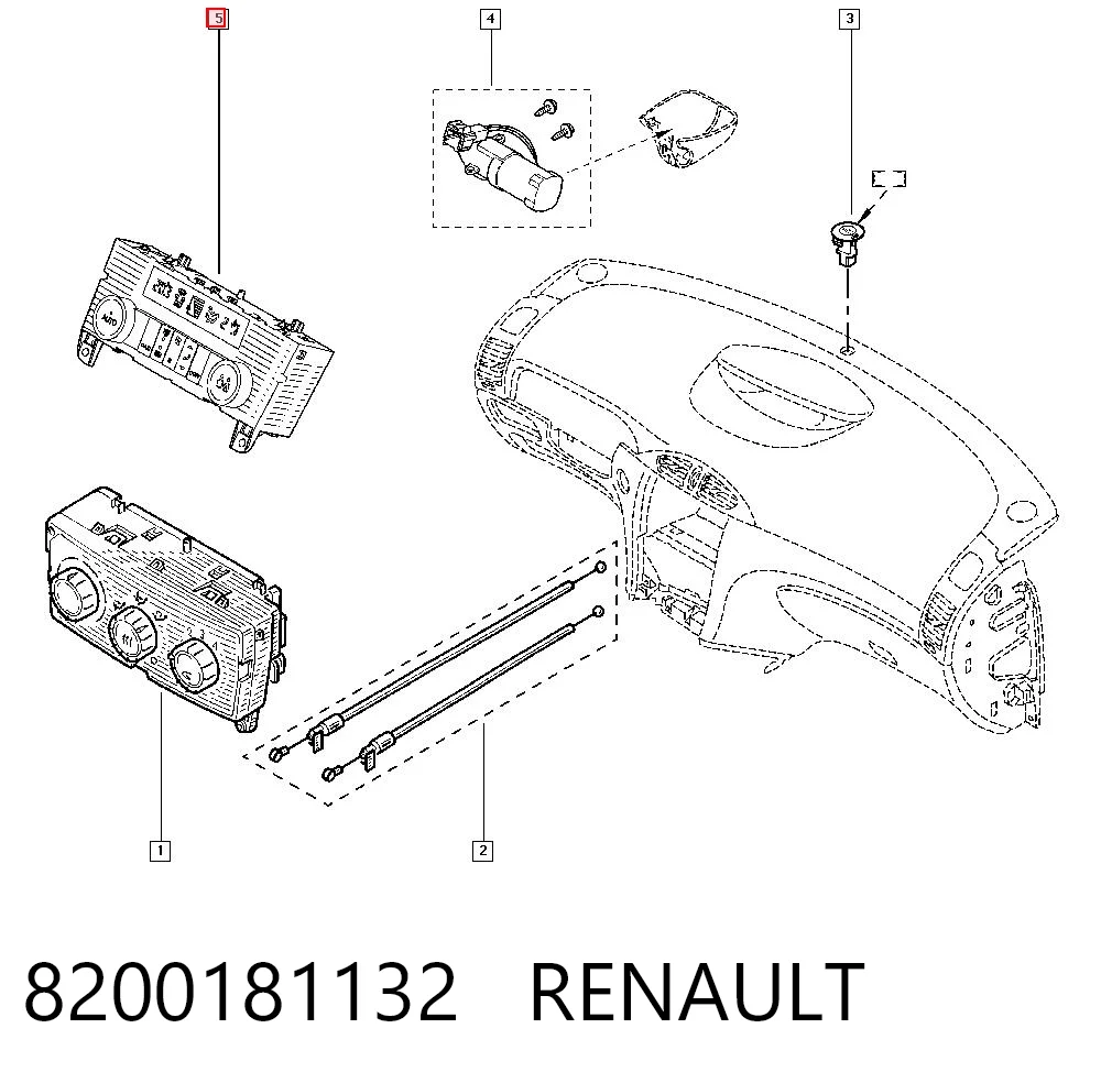 Sterownik trybów ogrzewania/klimatyzacji do Renault Laguna II BG0, BG1