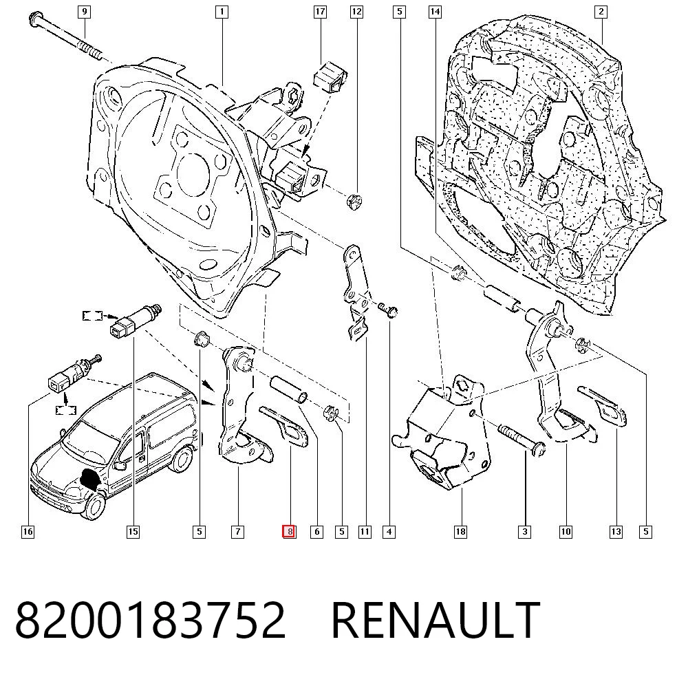 8200183752 Renault (RVI) Nakładka na pedał sprzęgła