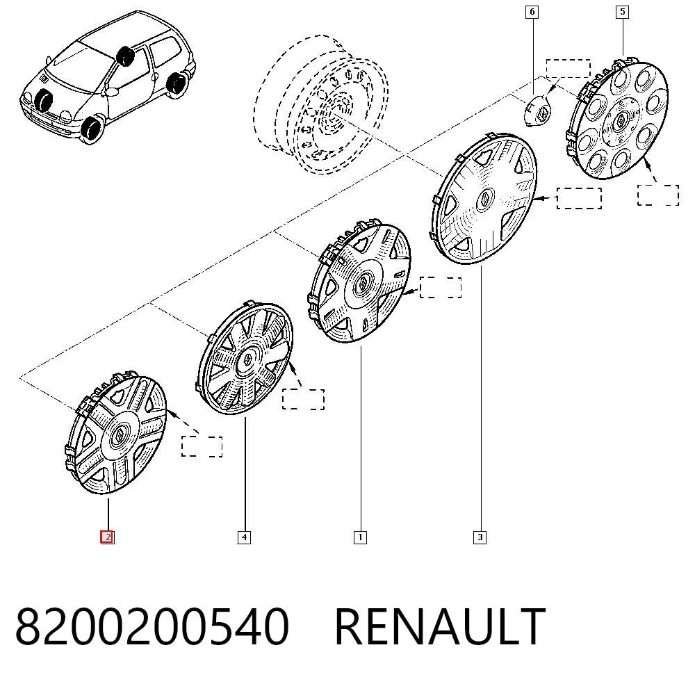 Kupić Kołpak do obręczy koła Renault Twingo I C06 w dobrej cenie