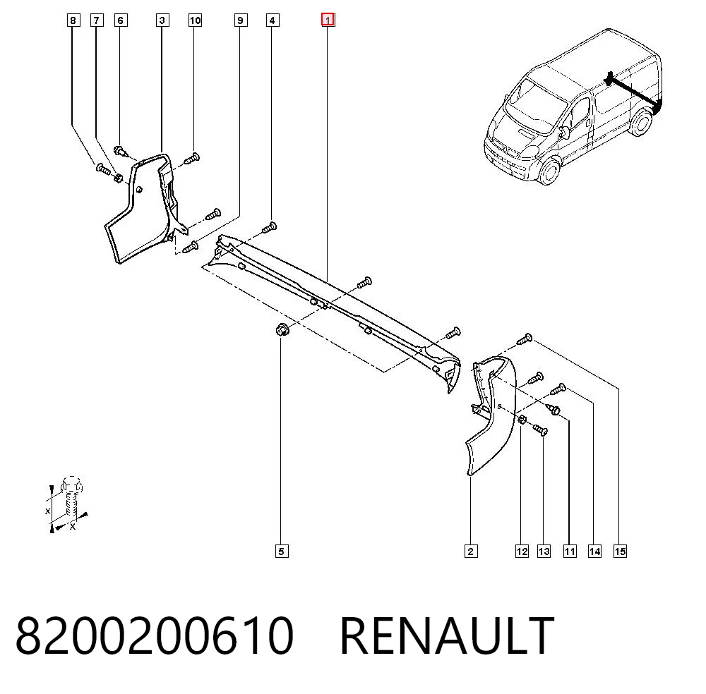 Zderzak tylny, środkowa część 91166144 Peugeot/Citroen