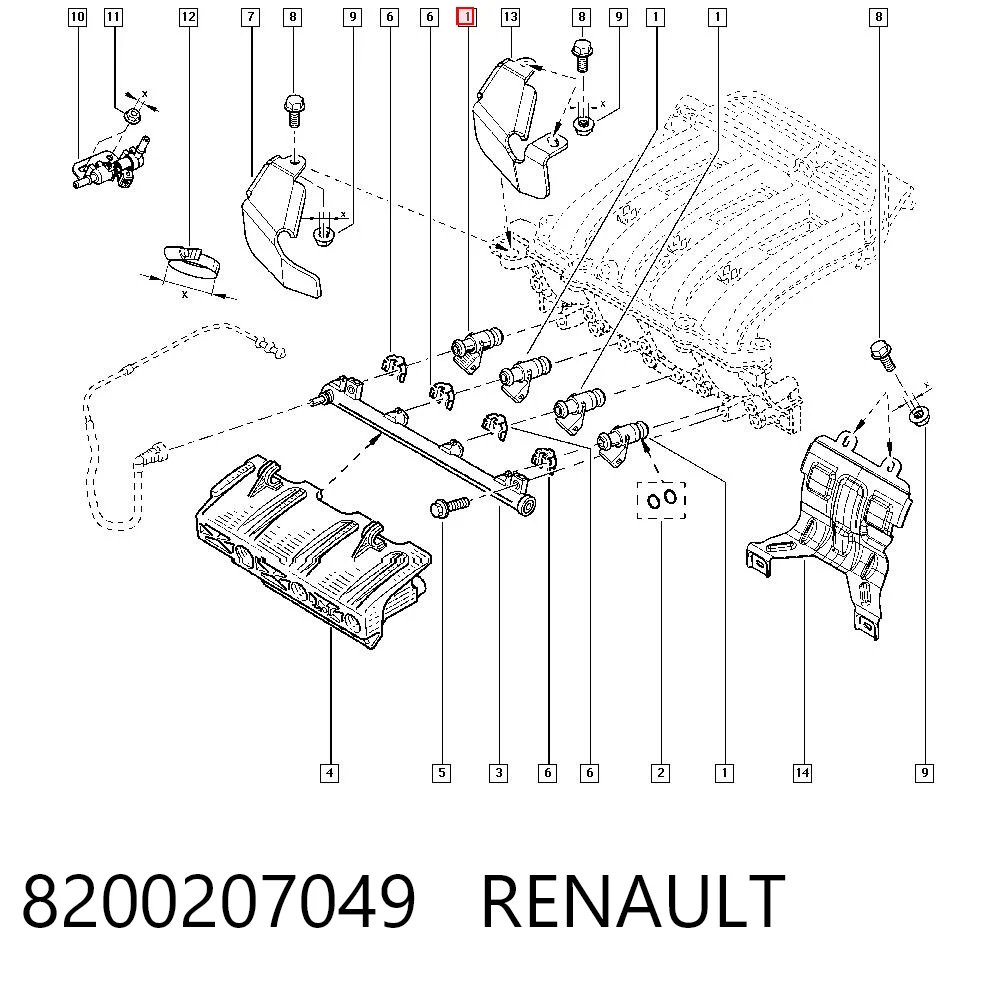 8200207049 Renault (RVI) Wtryskiwacz paliwa