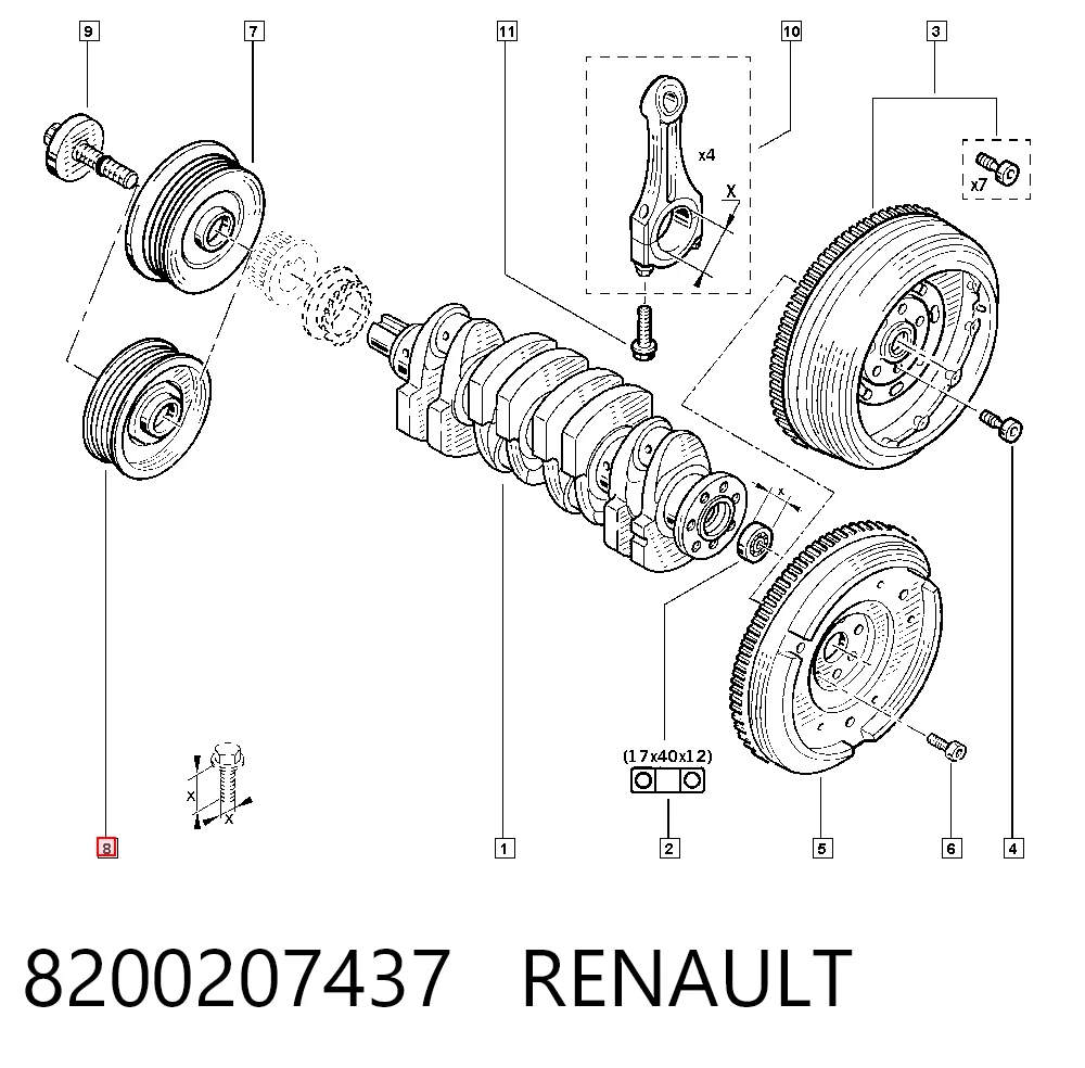 1230300QAD Nissan/Infiniti Koło pasowe wału korbowego