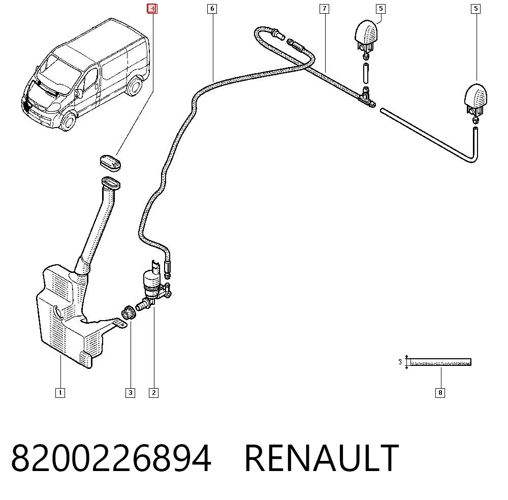 Korek zbiornika spryskiwacza do Renault Scenic I JA0, JA1, FA0