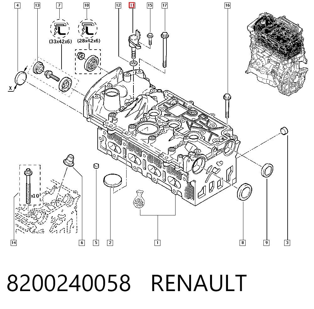 8200240058 Renault (RVI) Zawór elektromagnetyczny faz rozrządu