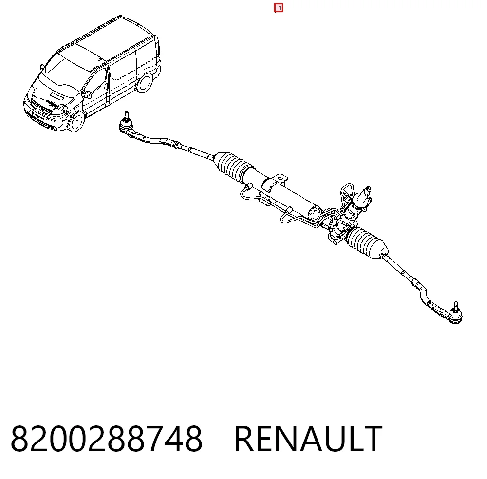8200288748 Renault (RVI) Listwa kierownicza (maglownica)