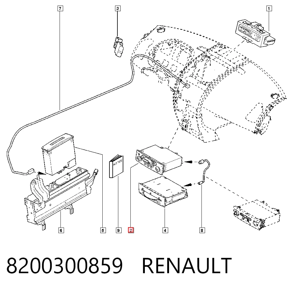 Radioodtwarzacz (radio AM/FM) do Renault Scenic GRAND II JM0, JM1