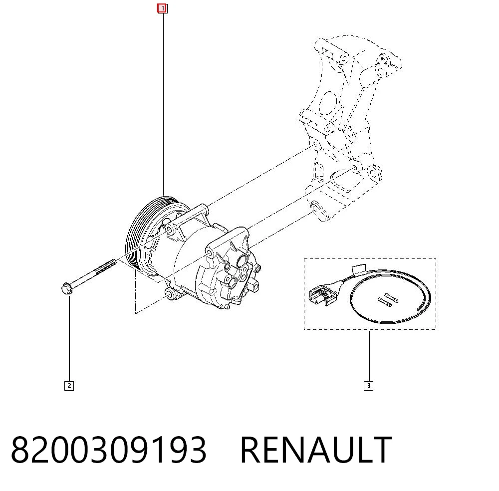 8200309193 Renault (RVI) Sprężarka klimatyzacji