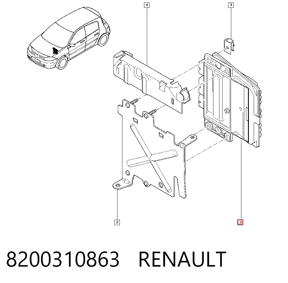Do koszyka Sterownik silnika Renault Scenic II JM0, JM1