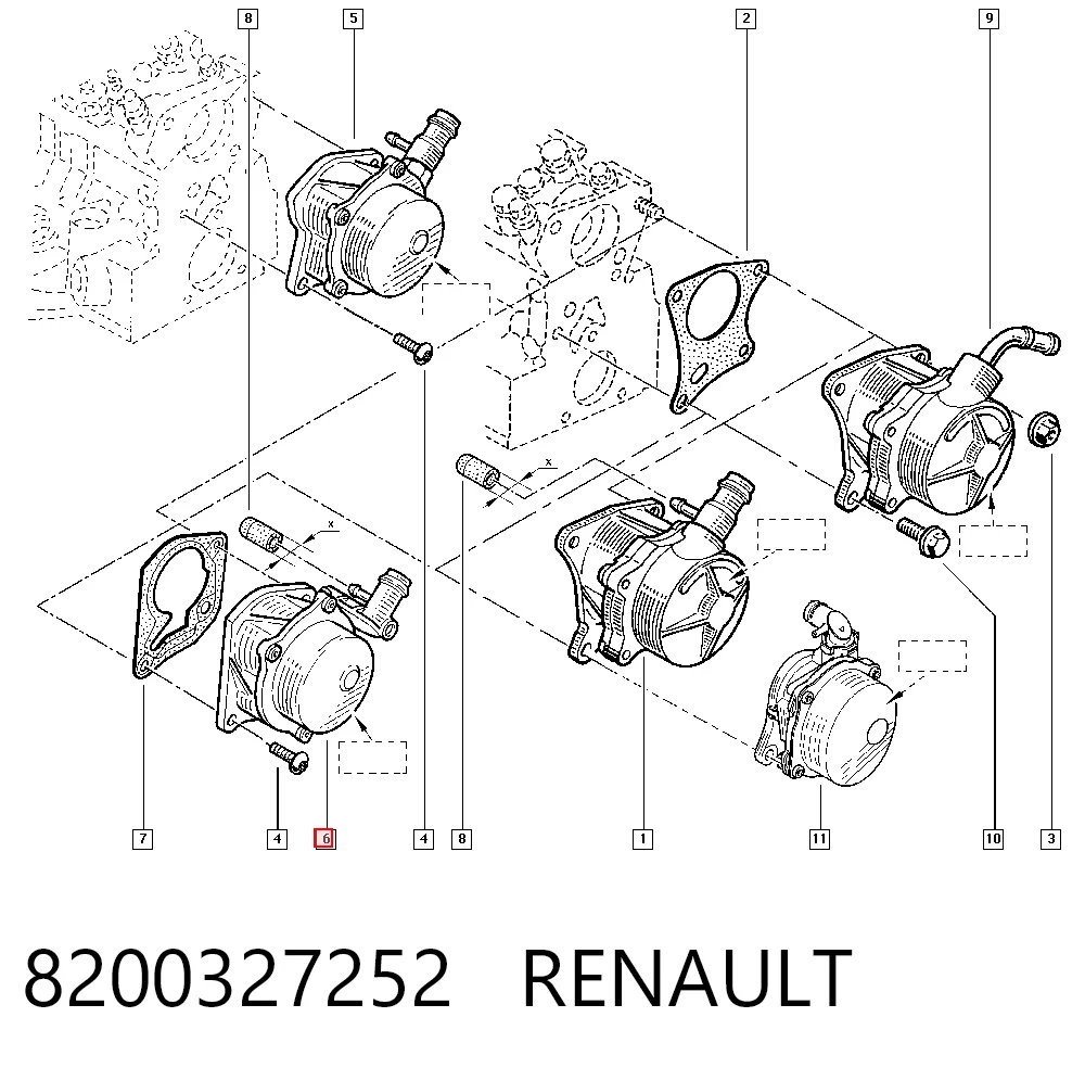 Do koszyka Pompa podciśnienia Renault Scenic I JA0, JA1, FA0