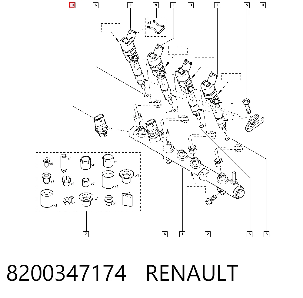 Czujnik ciśnienia paliwa Renault Scenic I