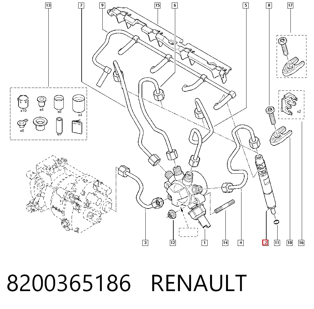 Wtryskiwacz paliwa 8200567290 VAG
