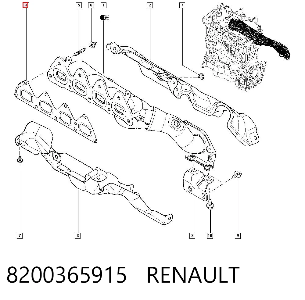 Uszczelka kolektora wydechowego Renault Scenic I minivan (JA0, JA1, FA0) (1999 - 2003) cena, od 7,60 USD