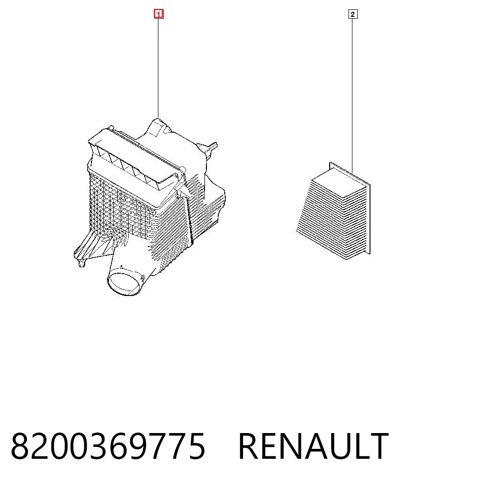 Obudowa filtra powietrza do Renault Scenic GRAND II JM0, JM1