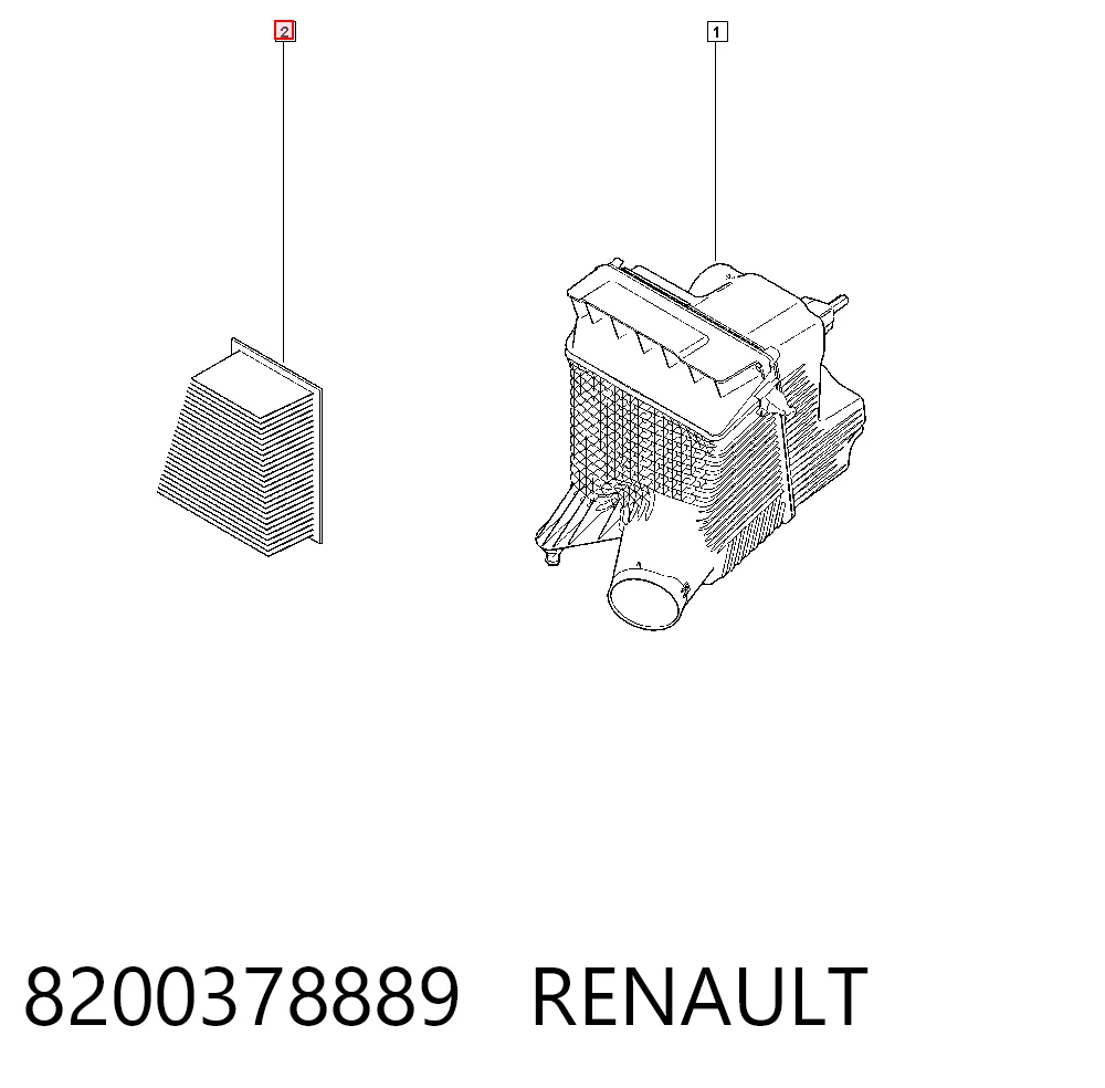 8200378889 Renault (RVI) Filtr powietrza