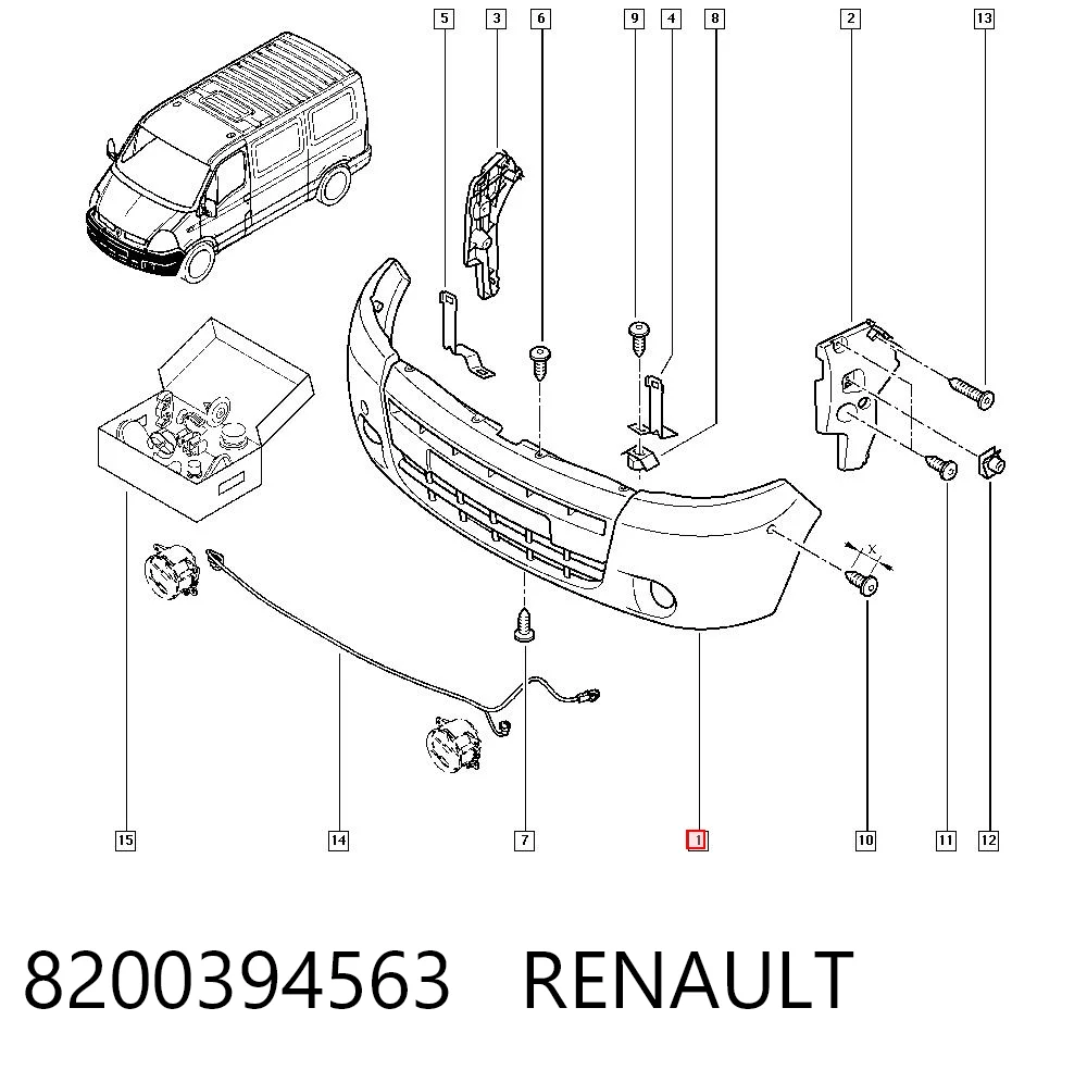 Zderzak przedni Renault Master II awangarda (HD, FD) (2003 - 2010) cena, od 213,54 USD