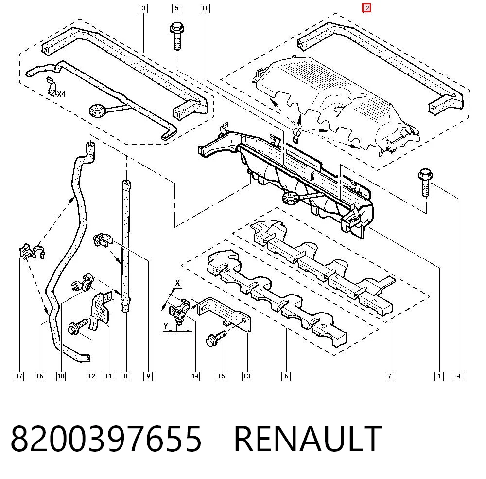 Pokrywa silnika dekoracyjna do Renault Trafic II FL