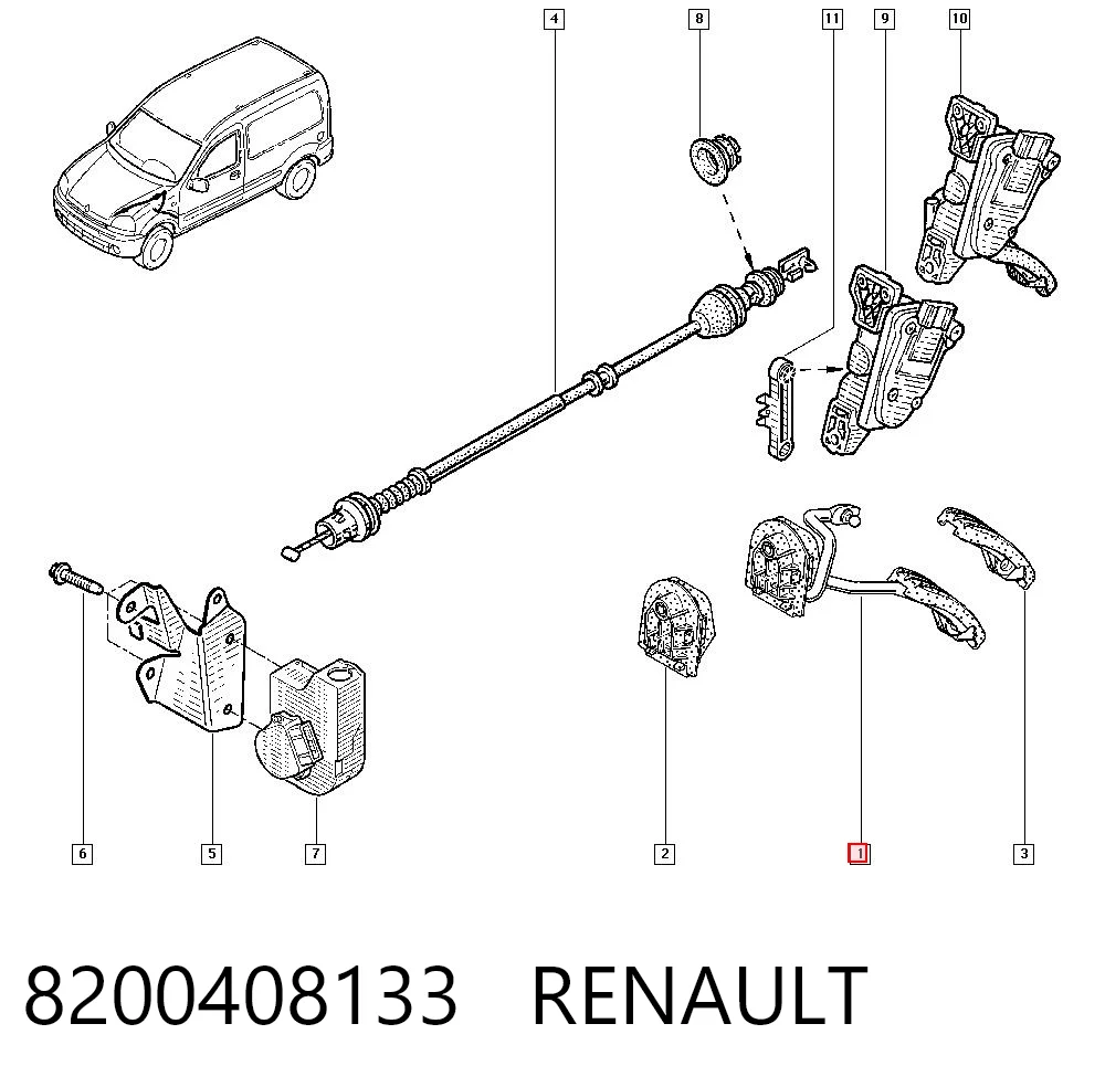 Kupić Pedał przyspieszenia (gazu) Renault Kangoo KC0, KC1 w dobrej cenie