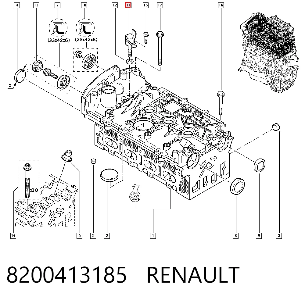 8200413185 Renault (RVI) Zawór elektromagnetyczny faz rozrządu