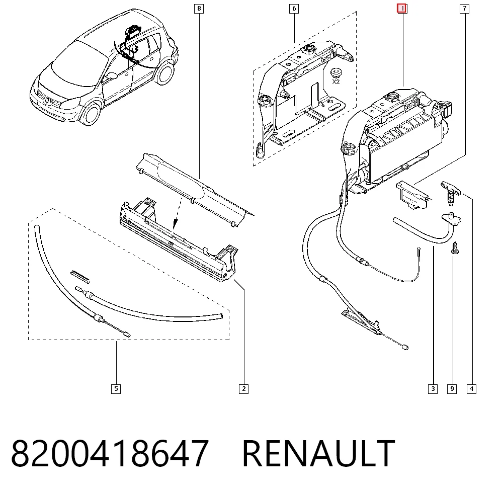 8200418647 Renault (RVI) Sterownik elektromechanicznego hamulca postojowego (ręcznego)