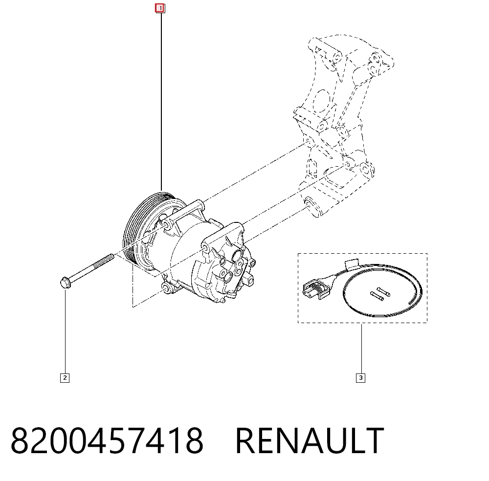 8200457418 Renault (RVI) Sprężarka klimatyzacji