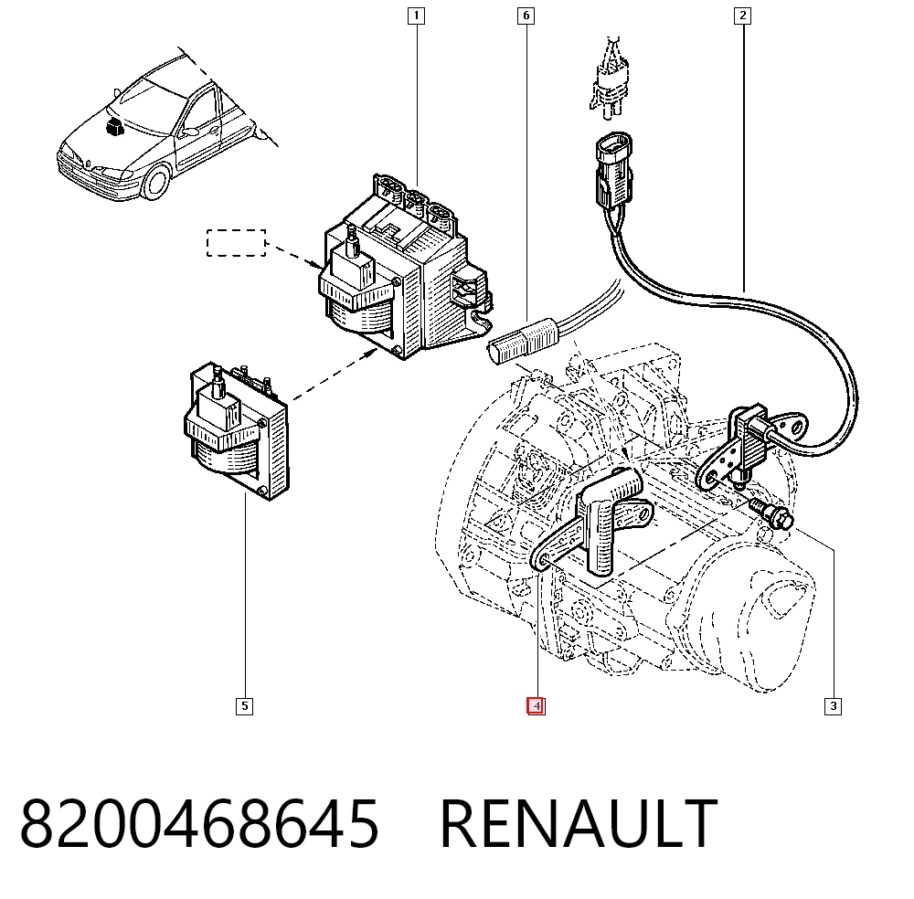 8200468645 Renault (RVI) Czujnik położenia wału korbowego