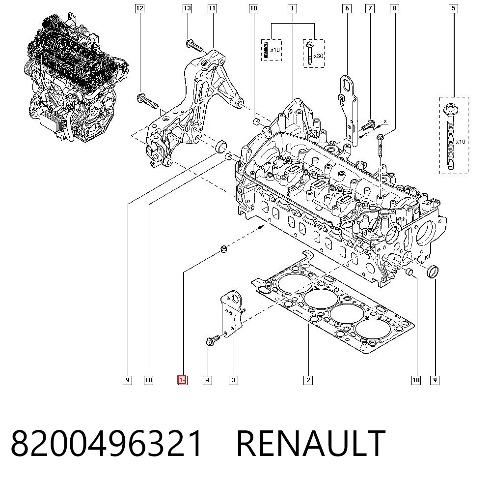 Uszczelniacz zaworu dolotowego/wylotowego Renault Laguna III
