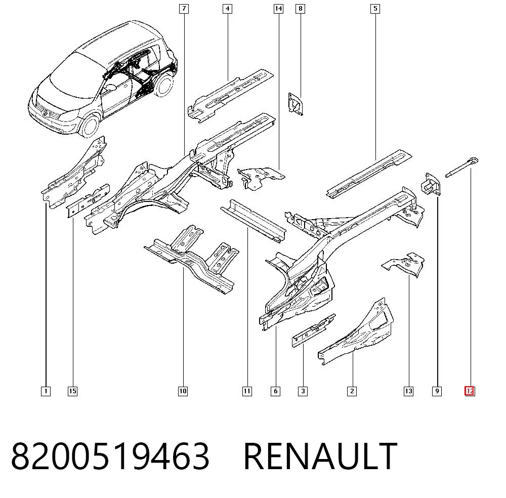 8200519463 Renault (RVI) Hak holowniczy