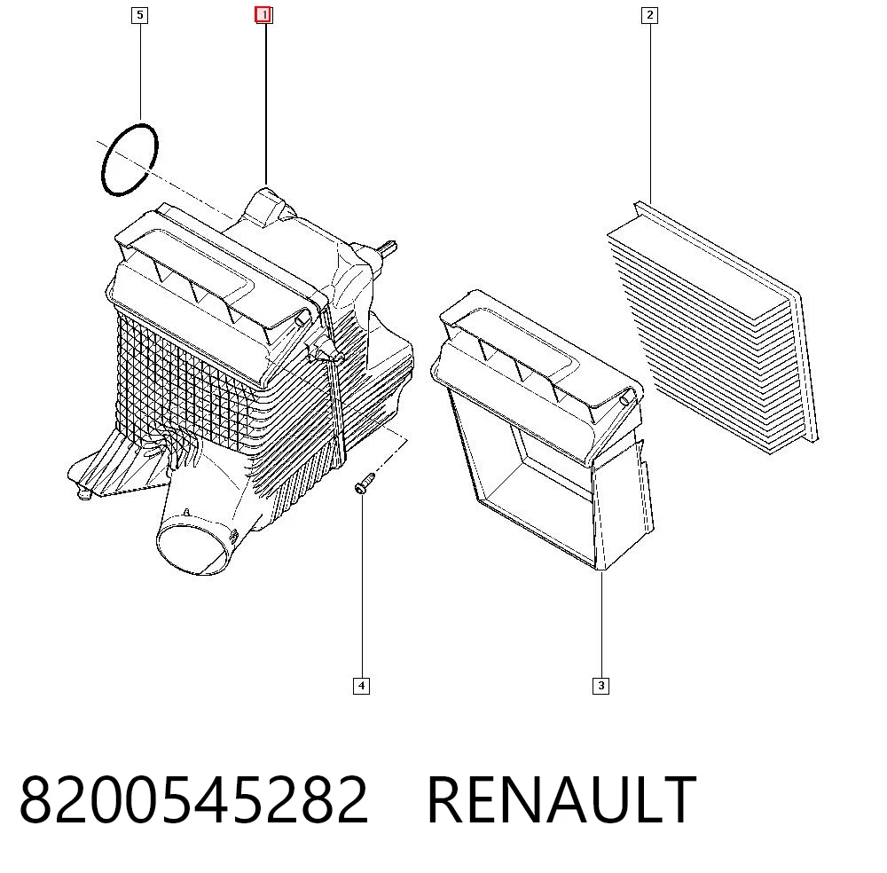 Obudowa filtra powietrza do Renault Megane II EM0, EM1
