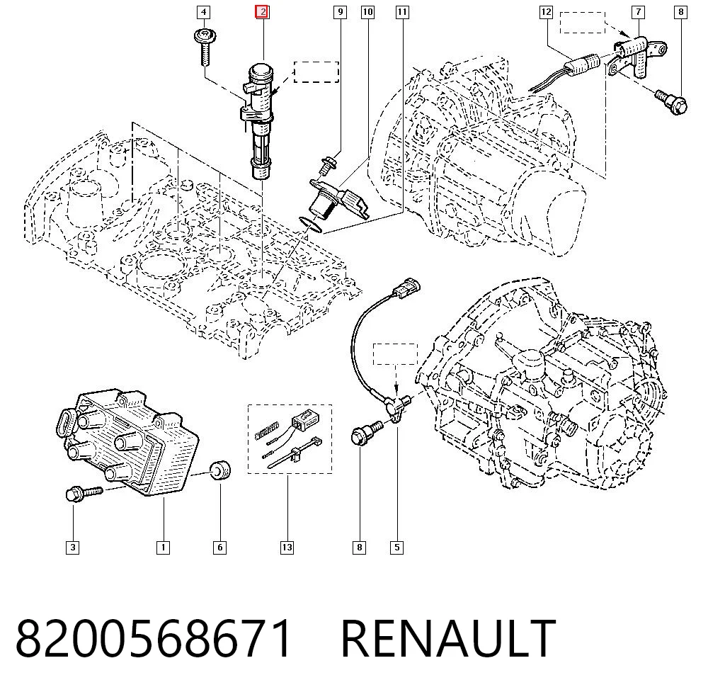 8200568671 Renault (RVI) Cewka zapłonowa