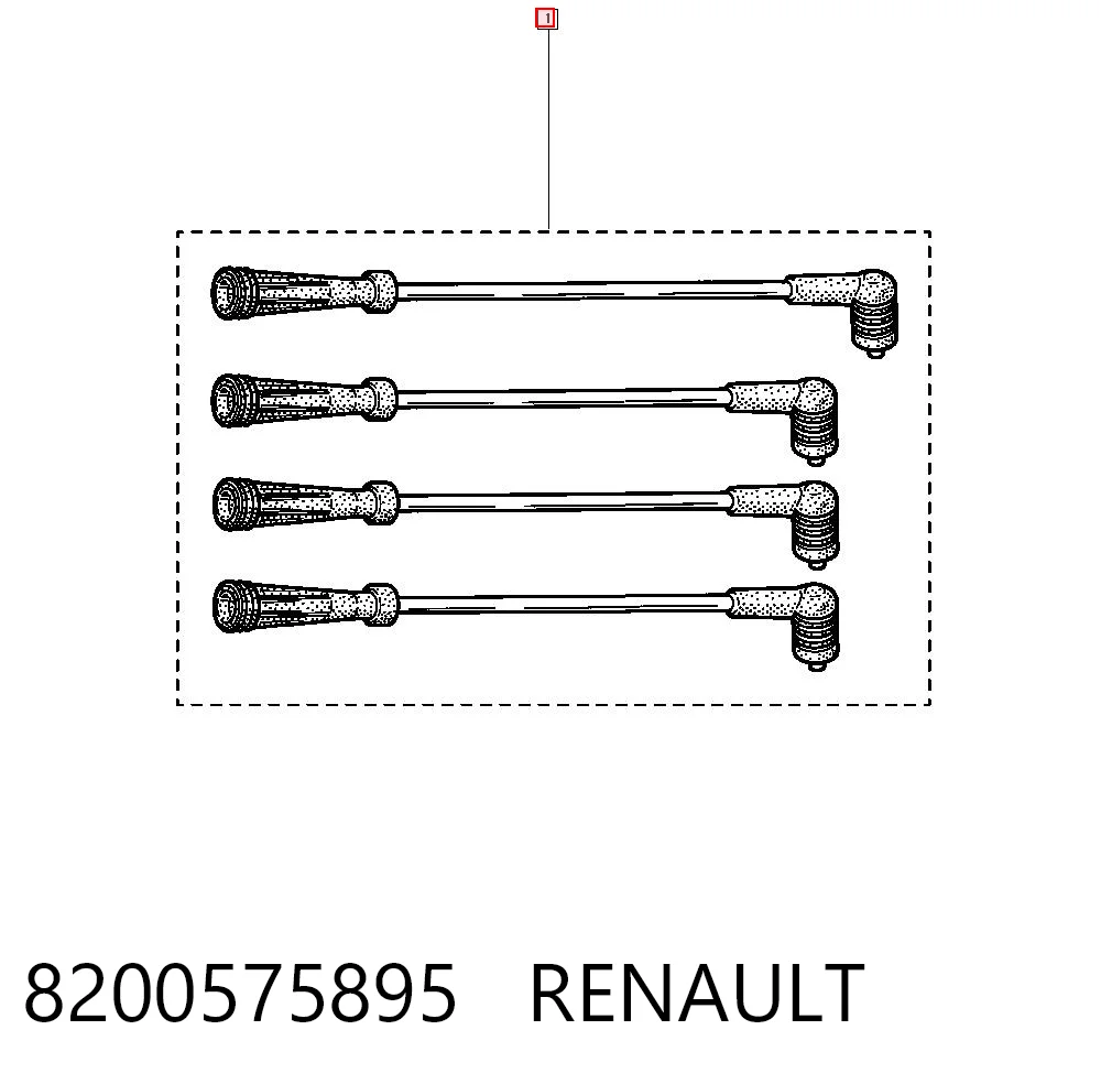 8200575895 Renault (RVI) Zestaw przewodów wysokiego napięcia