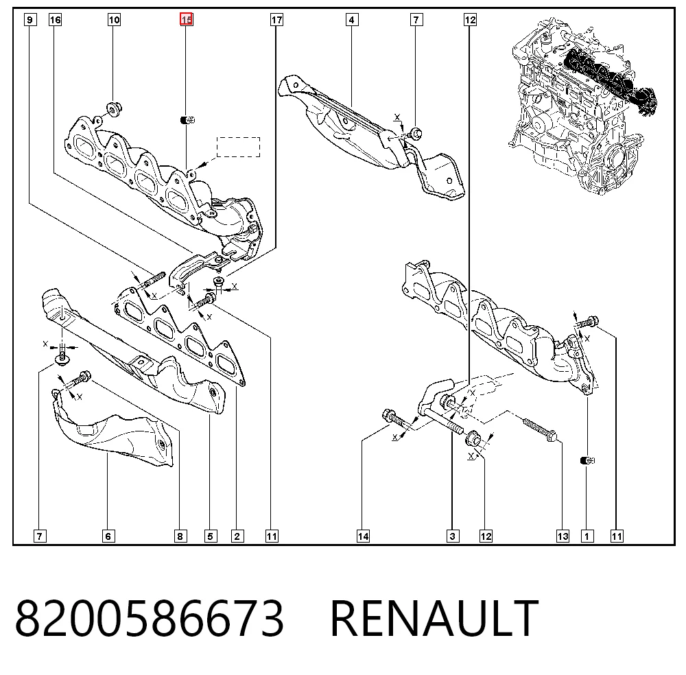Kolektor wydechowy do Renault Fluence  L3