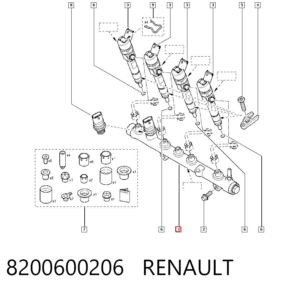 8200600206 Renault (RVI) Rozdzielacz paliwa