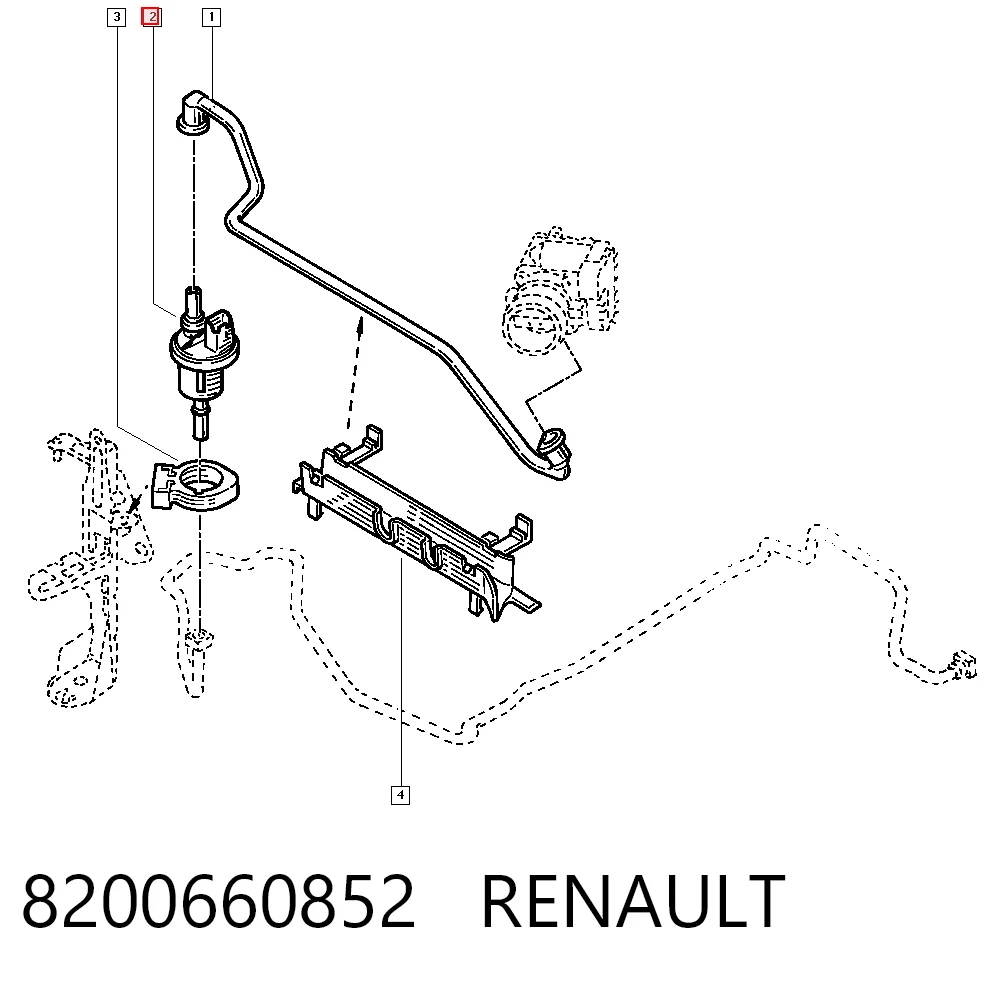 8200660852 Renault (RVI) Zawór pochłaniacza oparów paliwa