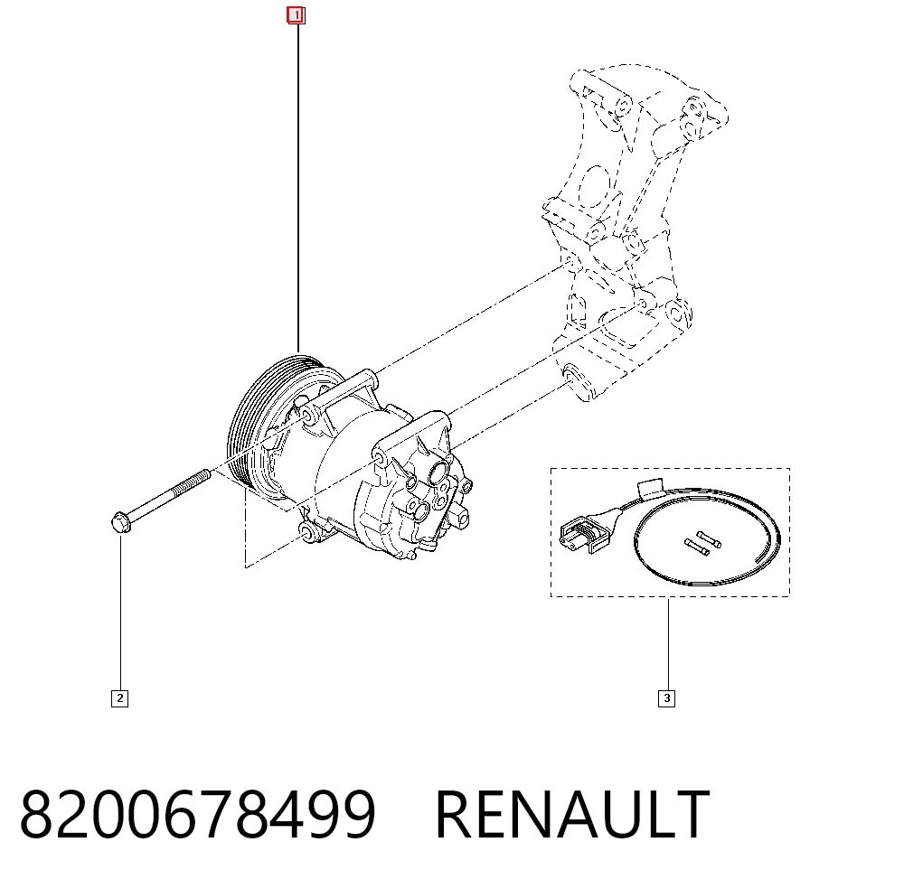8200678499 Renault (RVI) Sprężarka klimatyzacji