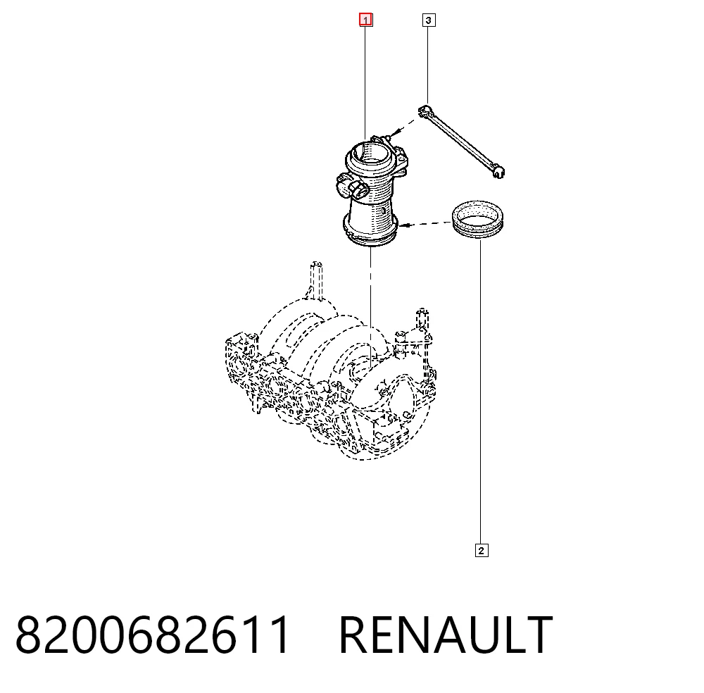 8200682611 Renault (RVI) Przepustnica, komplet