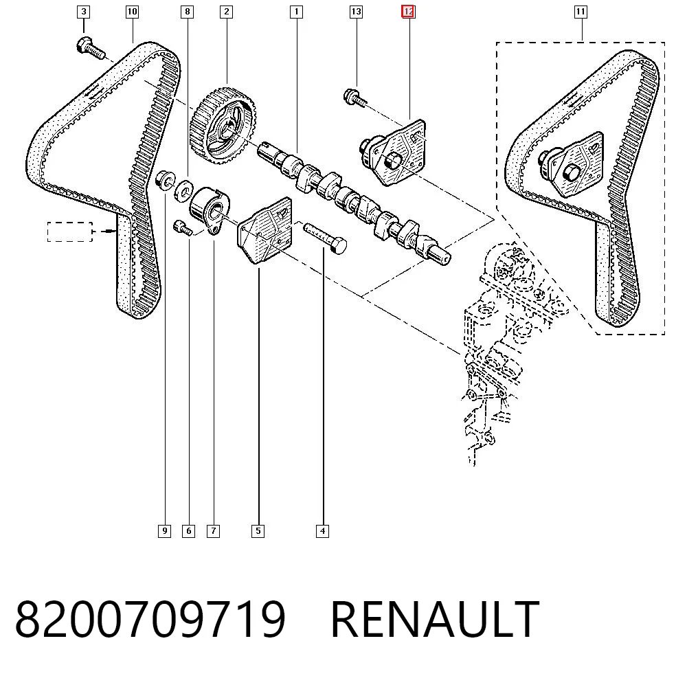 Rolka napinacza paska rozrządu Nissan Primera sedana (P12) (2002 - 2008) cena, od 48,43 USD