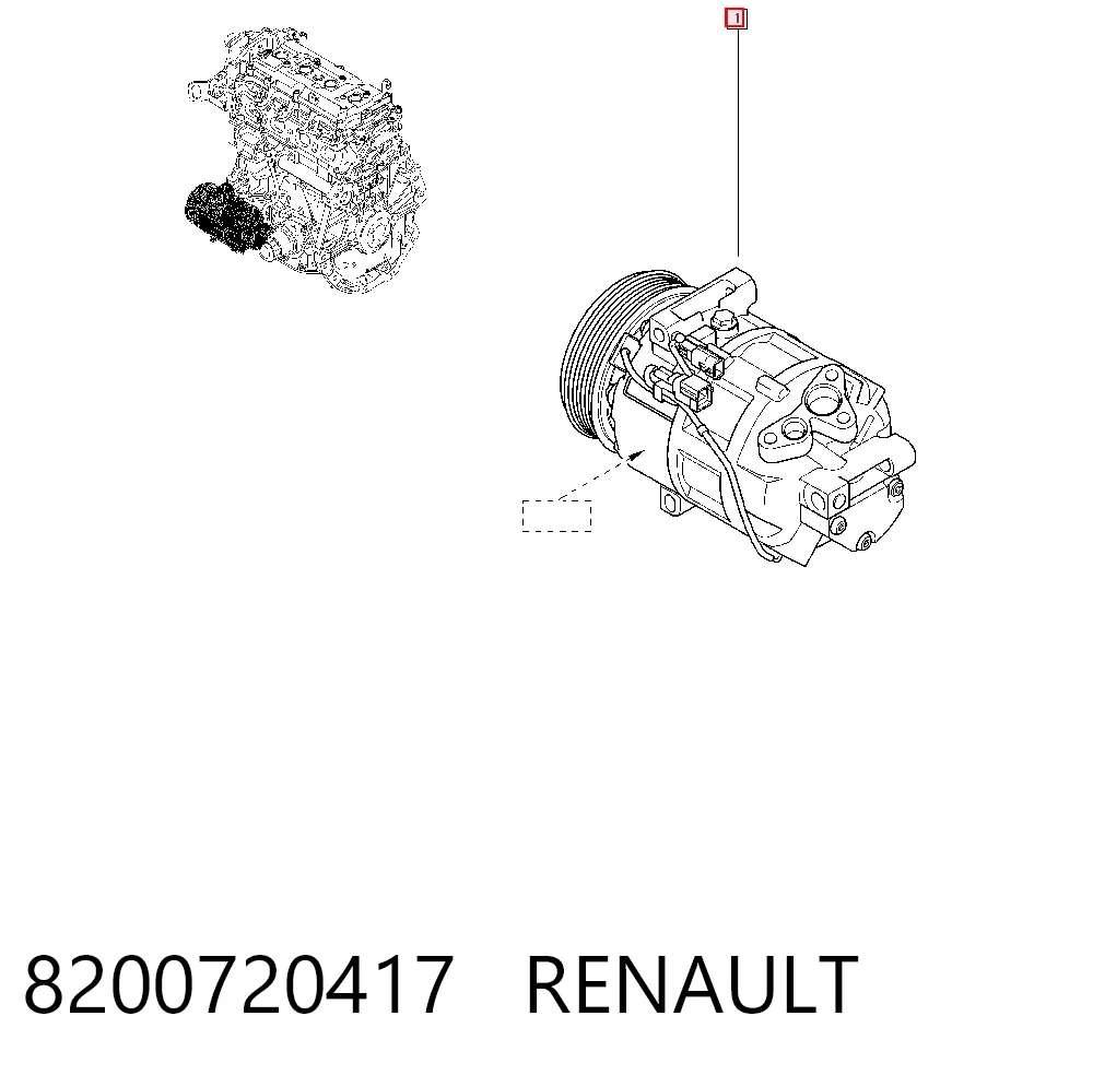 8200720417 Renault (RVI) Sprężarka klimatyzacji