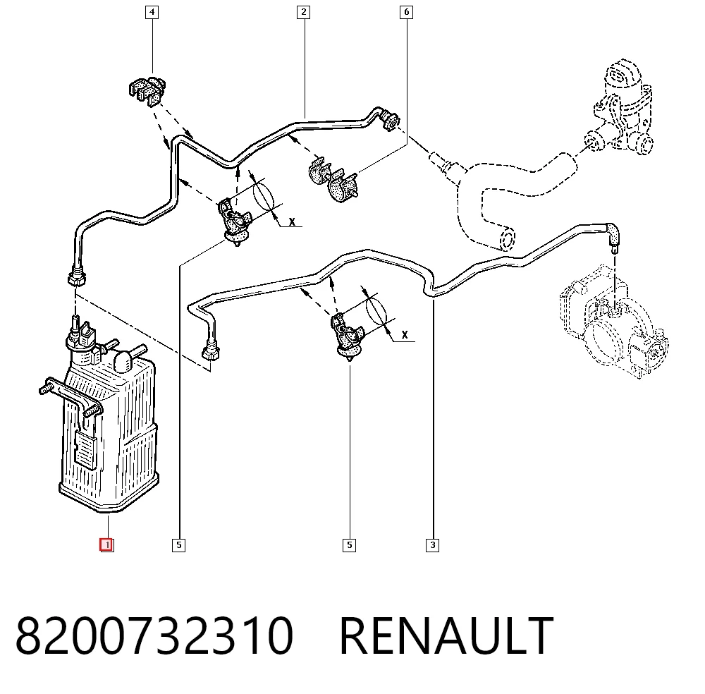 POCHŁANIACZ PAR PALIWA Renault LOGAN I sedana (LS) (2015 - 2026) cena, od 51,43 USD