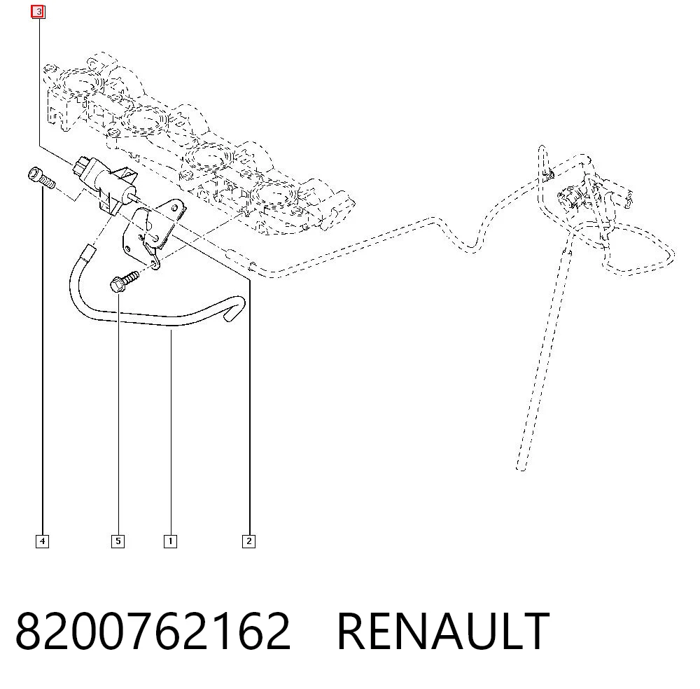 8200762162 Renault (RVI) Zawór elektromagnetyczny regulacji klapy EGR