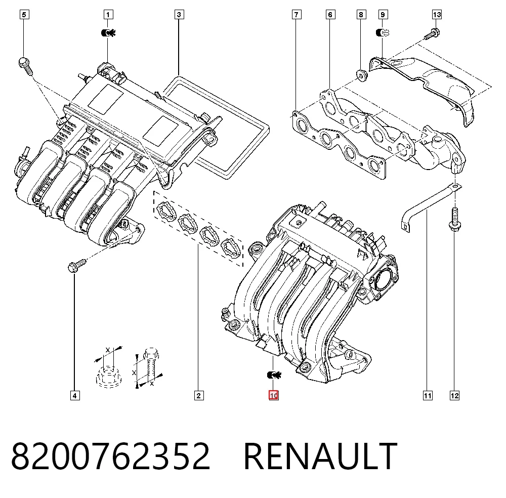 Kolektor ssący do Renault Clio SYMBOL LU