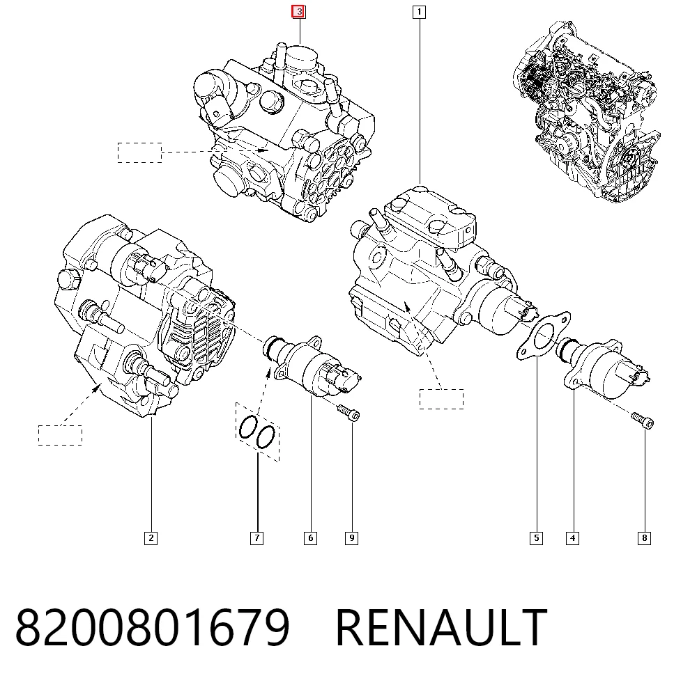  Pompa wtryskowa wysokiego ciśnienia Renault Megane 3