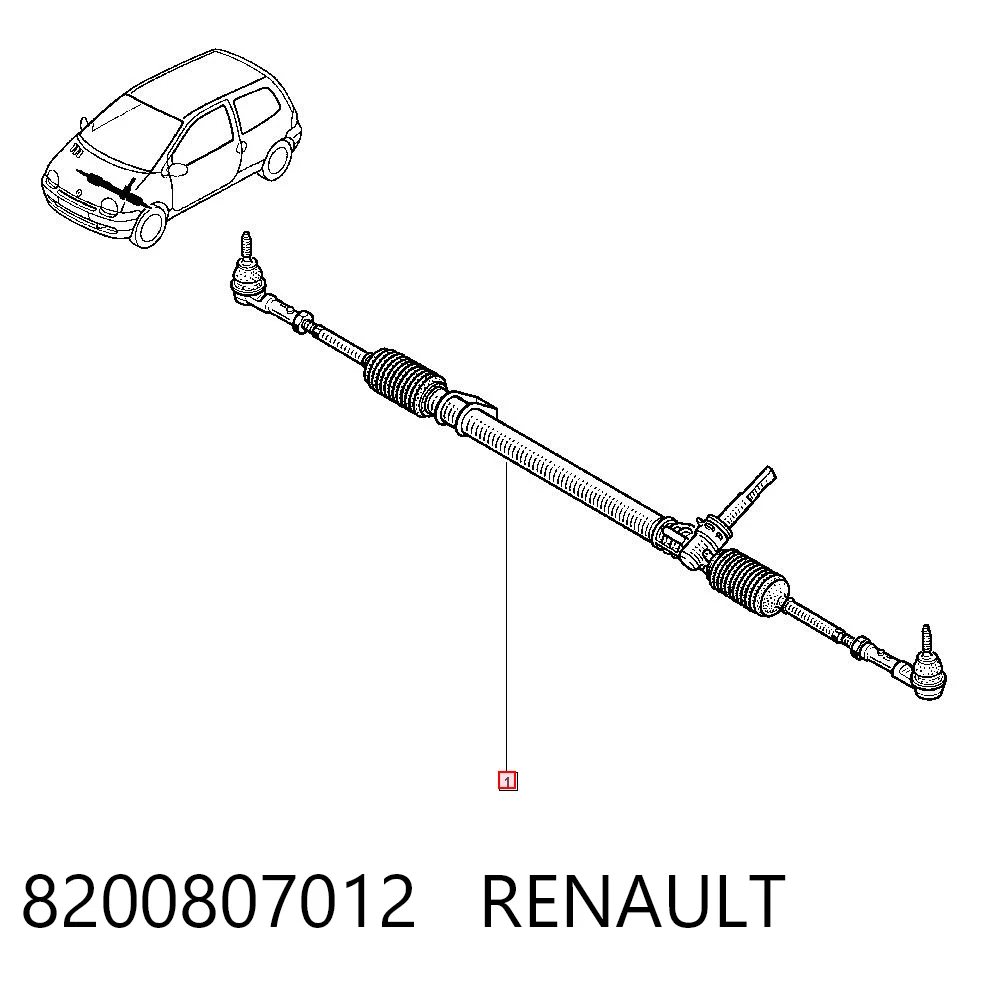 Listwa kierownicza (maglownica) Renault Twingo I hatchback (C06) (1992 - 2007) cena, od 98,07 USD