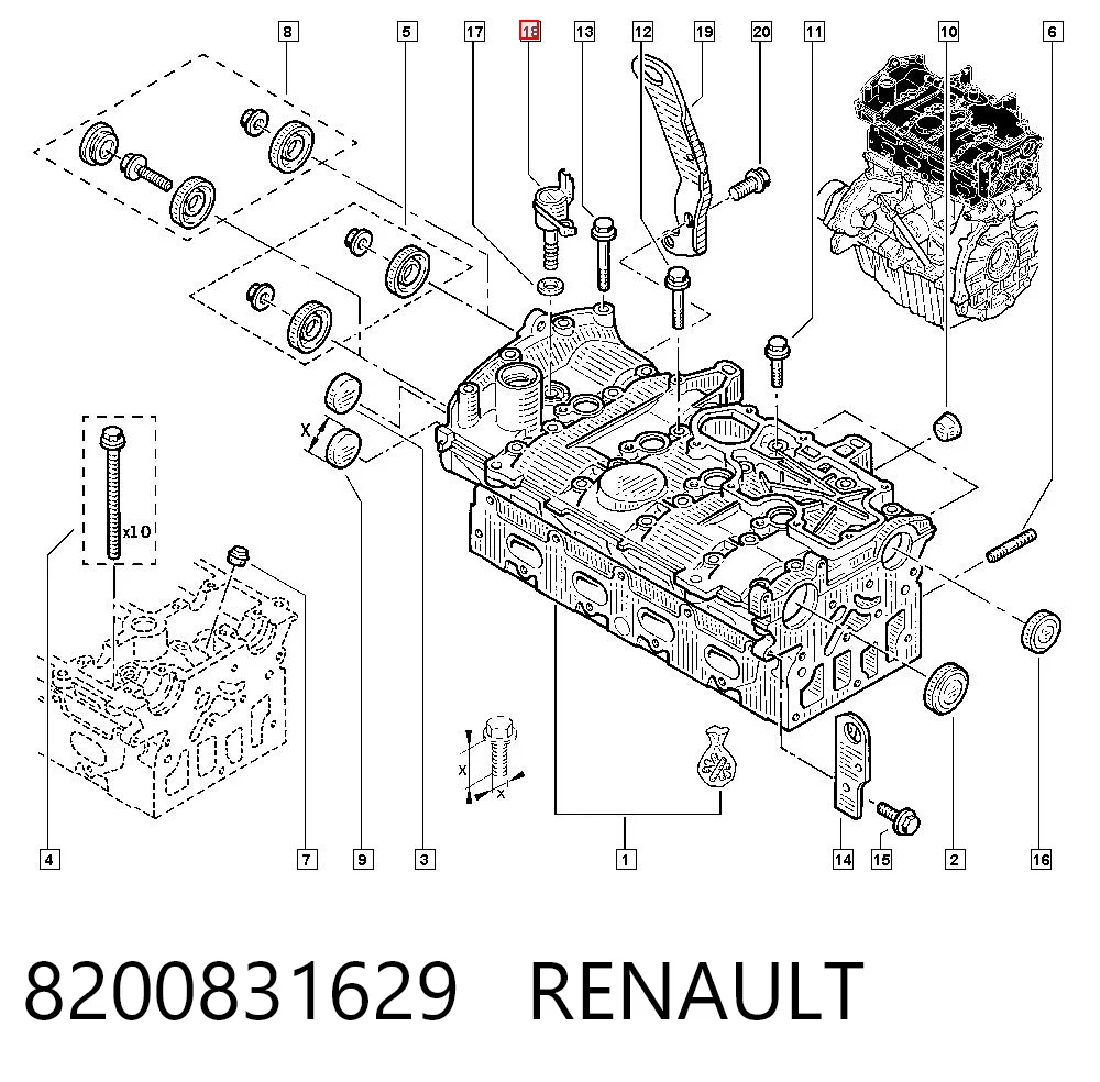 8200831629 Renault (RVI) Zawór elektromagnetyczny faz rozrządu