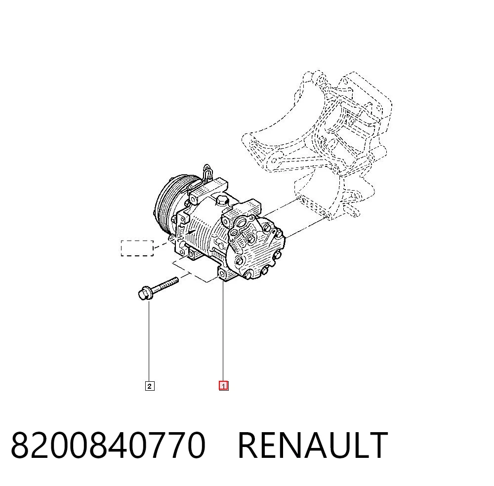 Sprężarka klimatyzacji Renault Twingo I