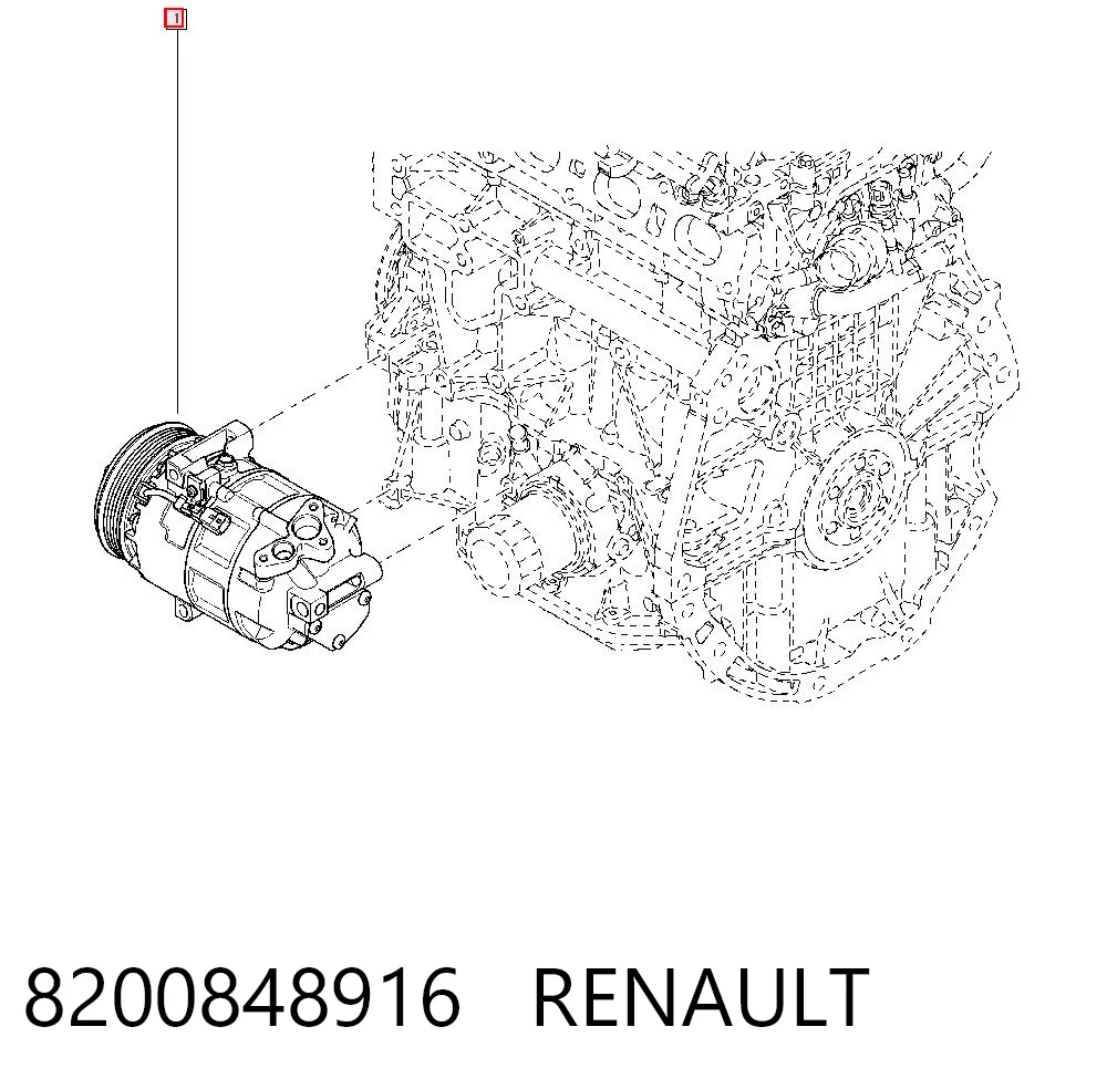8200848916 Renault (RVI) Sprężarka klimatyzacji