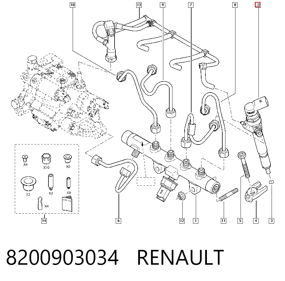 8200903034 Renault (RVI) Wtryskiwacz paliwa