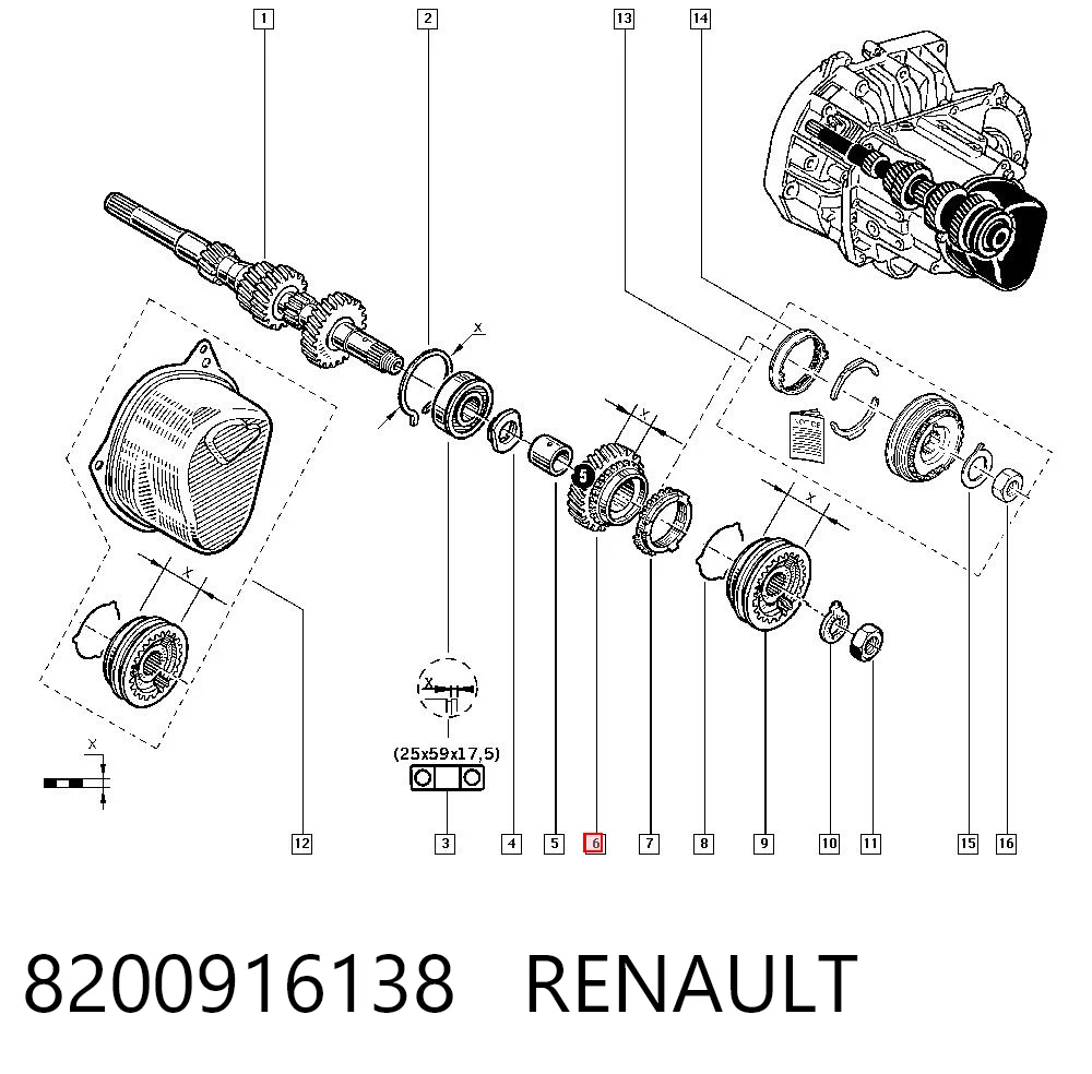 Kupić Koło zębate 5. biegu napędzające Renault Megane III KZ0, KZ1 w dobrej cenie