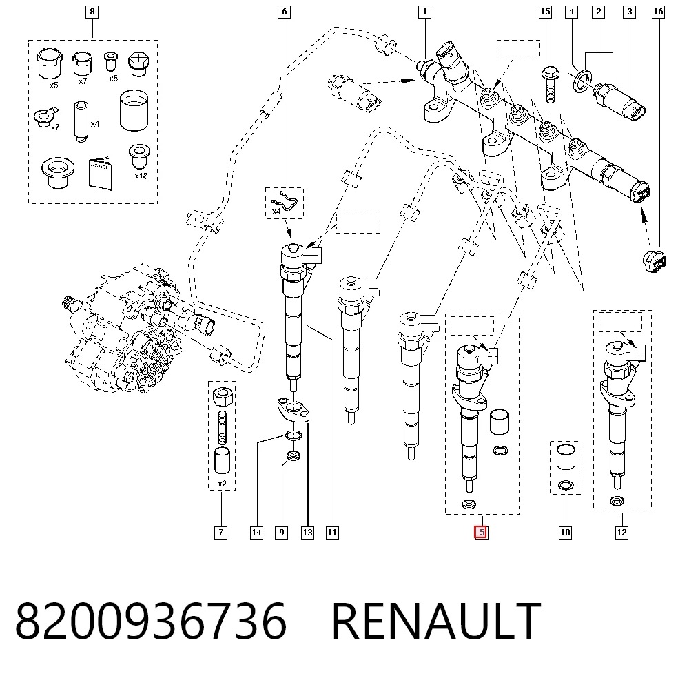 Wtryskiwacz paliwa Renault Vel Satis hatchback (BJ0) (2002 - 2009) cena, od 46,48 USD