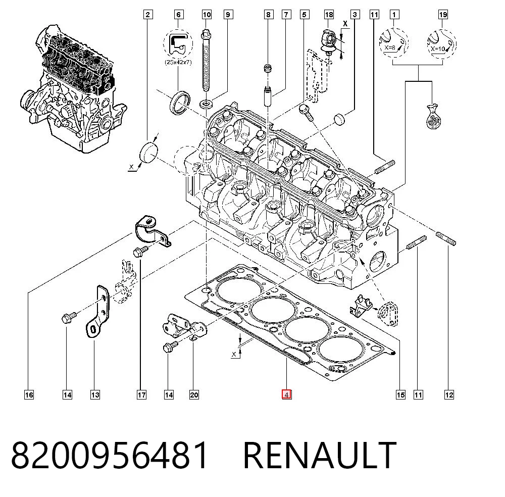 Uszczelka głowicy cylindrów Volvo 31303121 cena, od 29,78 USD